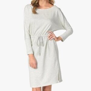 NWT Cupcakes & Cashmere ‘Senna’ boat neck dolman drawstring dress ash heather S